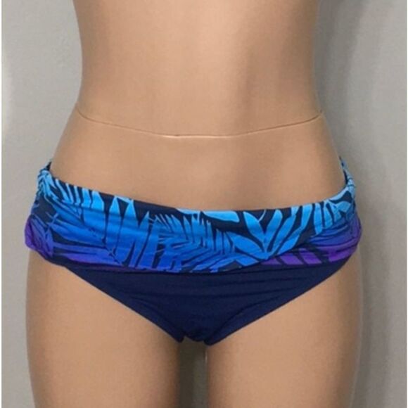 New. BLEU Rod Beattie tropical fern sarong bikini bottoms. Size 4 - Picture 6 of 10